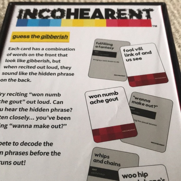 Incohearent Card Game nsfw expansion pack MATURE ADULT GAME FINAL SALE - Picture 3 of 6